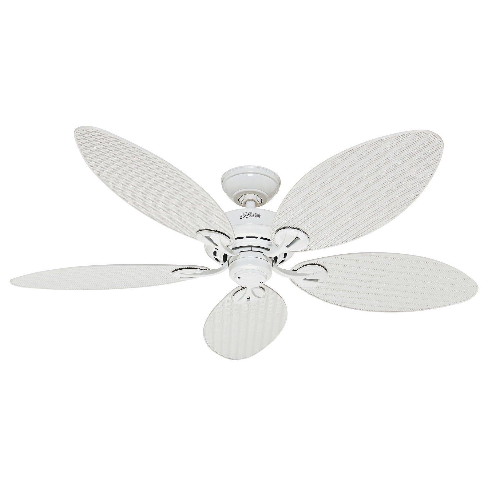 Beautiful Palm Leaf Ceiling Fans #2 - Hunter Ceiling Fan Blades White