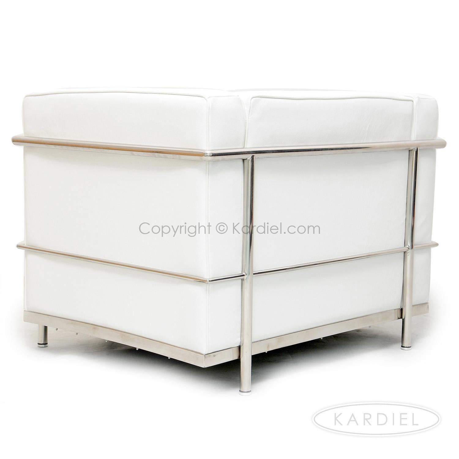  Corbusier Chair #5 - Le Corbusier White Leather Chair