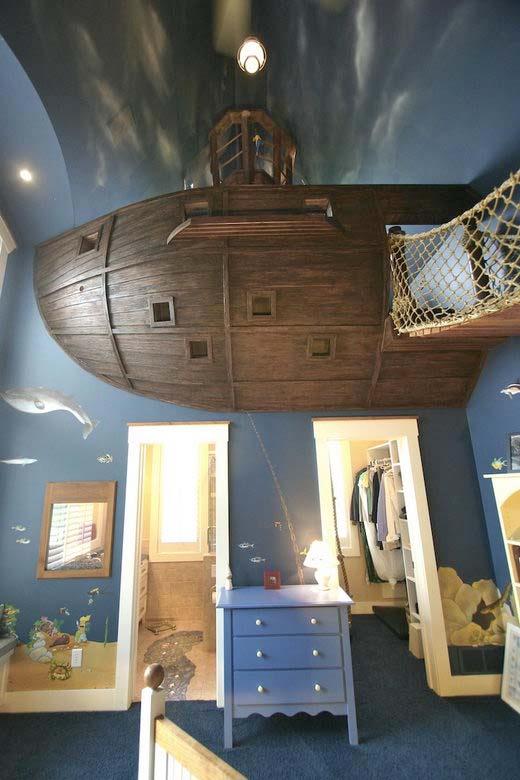 Delightful Pirate Decor For Bedroom #3 - Pirate Ship Kids Room