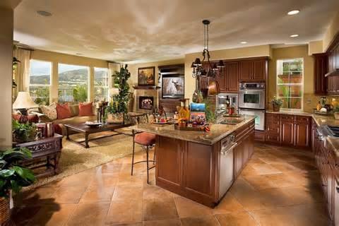 open concept kitchen and family room