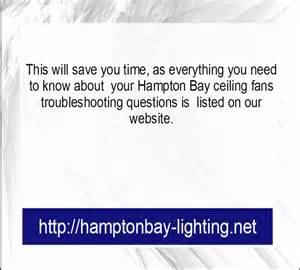 Hampton Bay Ceiling Fans Troubleshooting