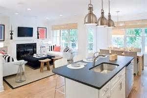 open floor kitchen living room plans