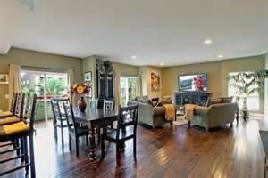 open kitchen dining room and living room
