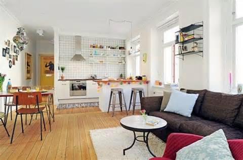 open kitchen living room design