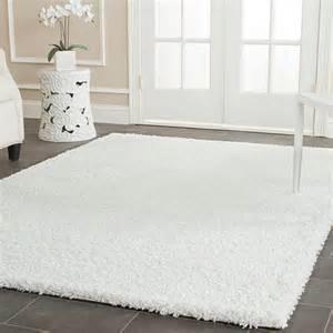 White Shag Area Rug