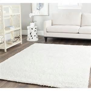  White Shag Area Rug #5 - Safavieh Cozy Solid White Shag Rug